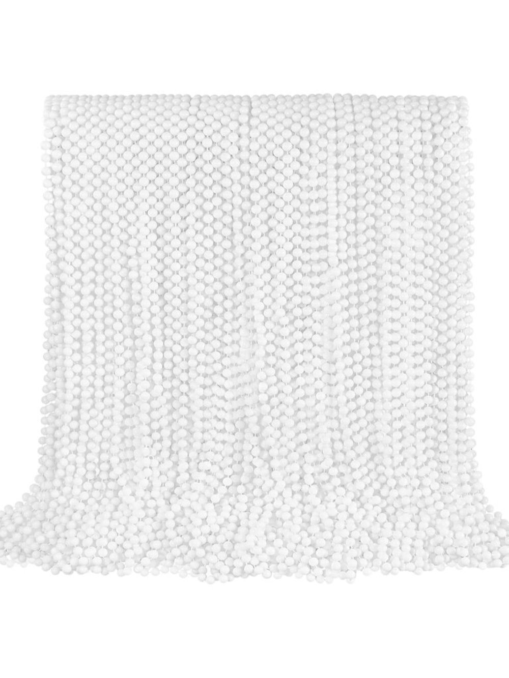 100PCS White Mardi Gras Bead Necklaces 33" Party Favor Christmas Beads